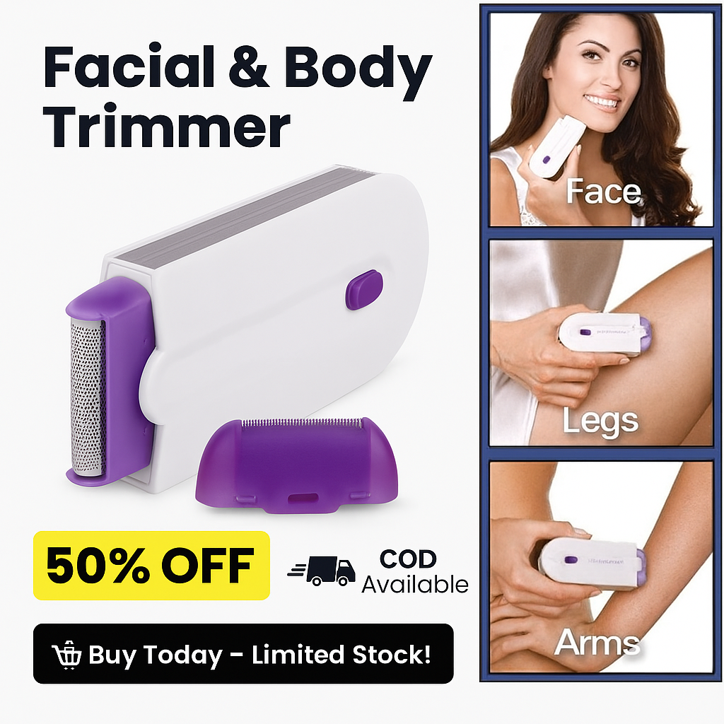 Finishing Touch Painless Hair Remover | Facial & Body Trimmer for Men & Women