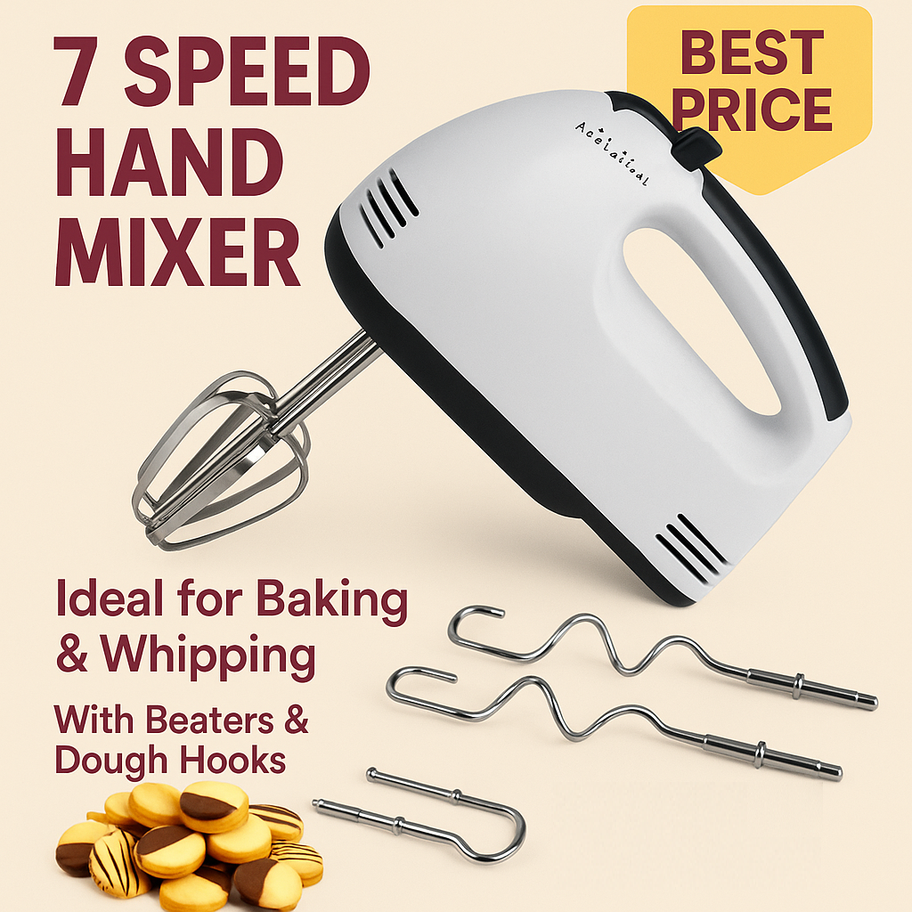 Hand Blender Powerful 260 Watt Motor | 7 Speed Control Hand Mixer