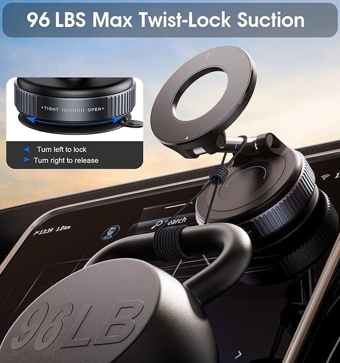Vaccum Magnetic Phones Holder