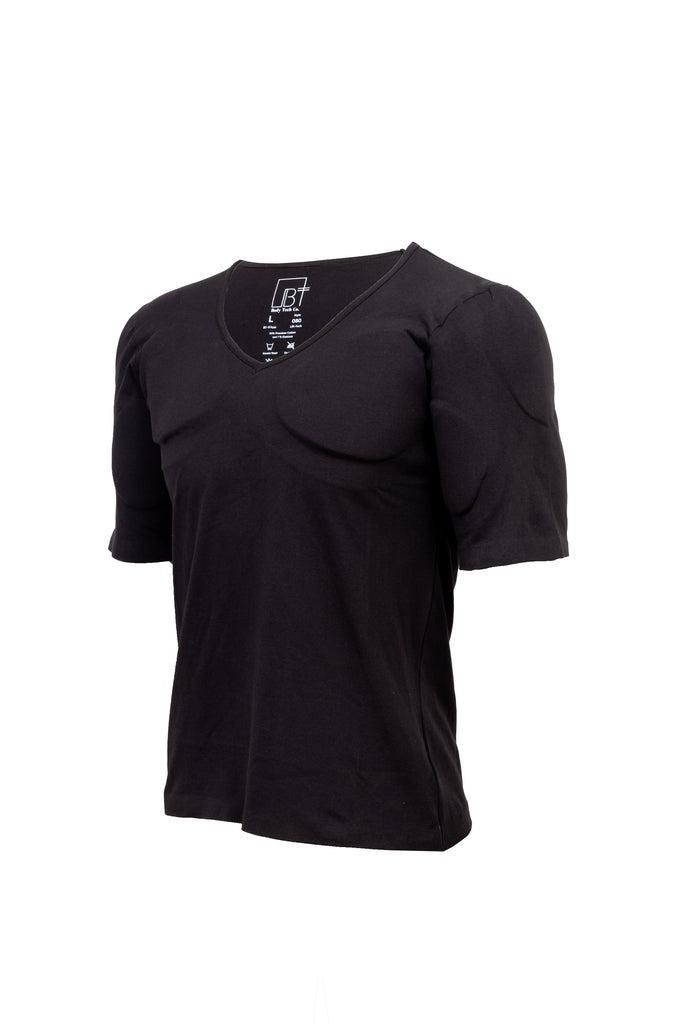 Mens V-Neck Body Shaper Compression T-Shirt