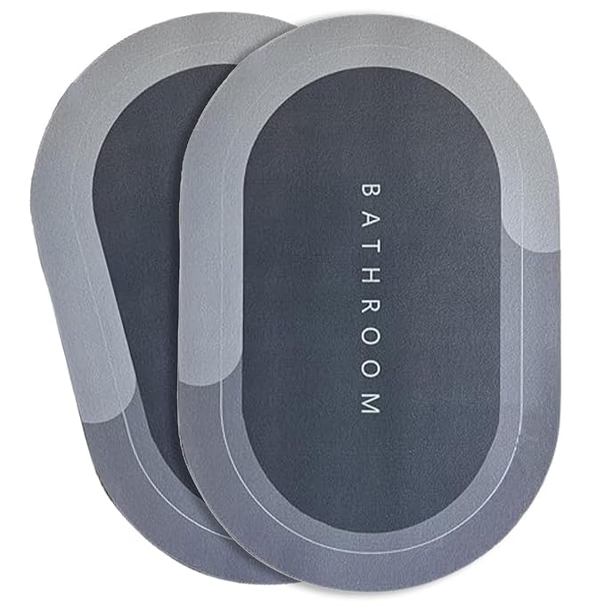 Bathroom Mat | Super Absorbent Soft Rubber Doormat for Bathroom, Home, Kitchen & Office | Fast-Dry Water Soaking Anti-Skid Rug