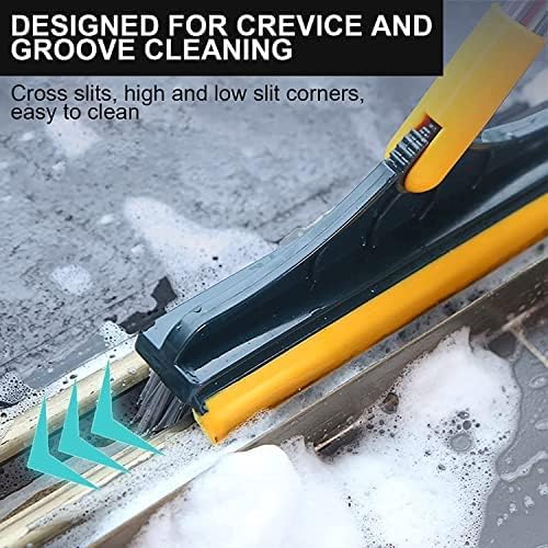 2-in-1 Bathroom Cleaning Brush with Wiper - Long Handle 120° Rotate Toilet Brush