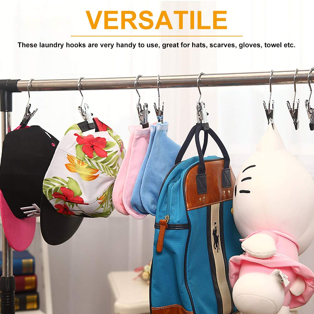 Portable Multipurpose Stainless Steel Hanger Clips Hooks