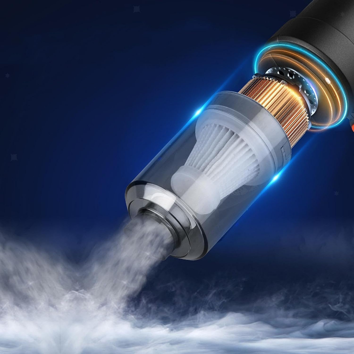 3-in-1 Portable Car Vacuum Cleaner with Blower | USB Rechargeable Wireless Handheld Car Vacuum Cleaner