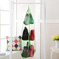6 Pocket PVC Storage Bag Organizer Hanging Bags Closet Or Ganizer Wardrobe Rack Hangers Holder for Fashion Handbag Purse Pouch