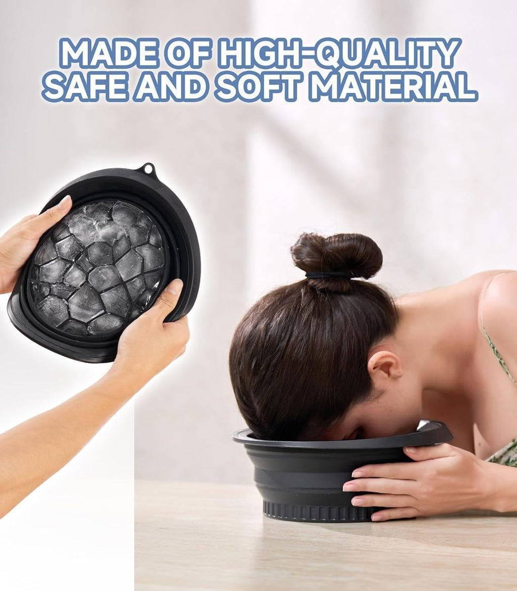 Silicone Face Bowl for Ice with Built-in Icetray