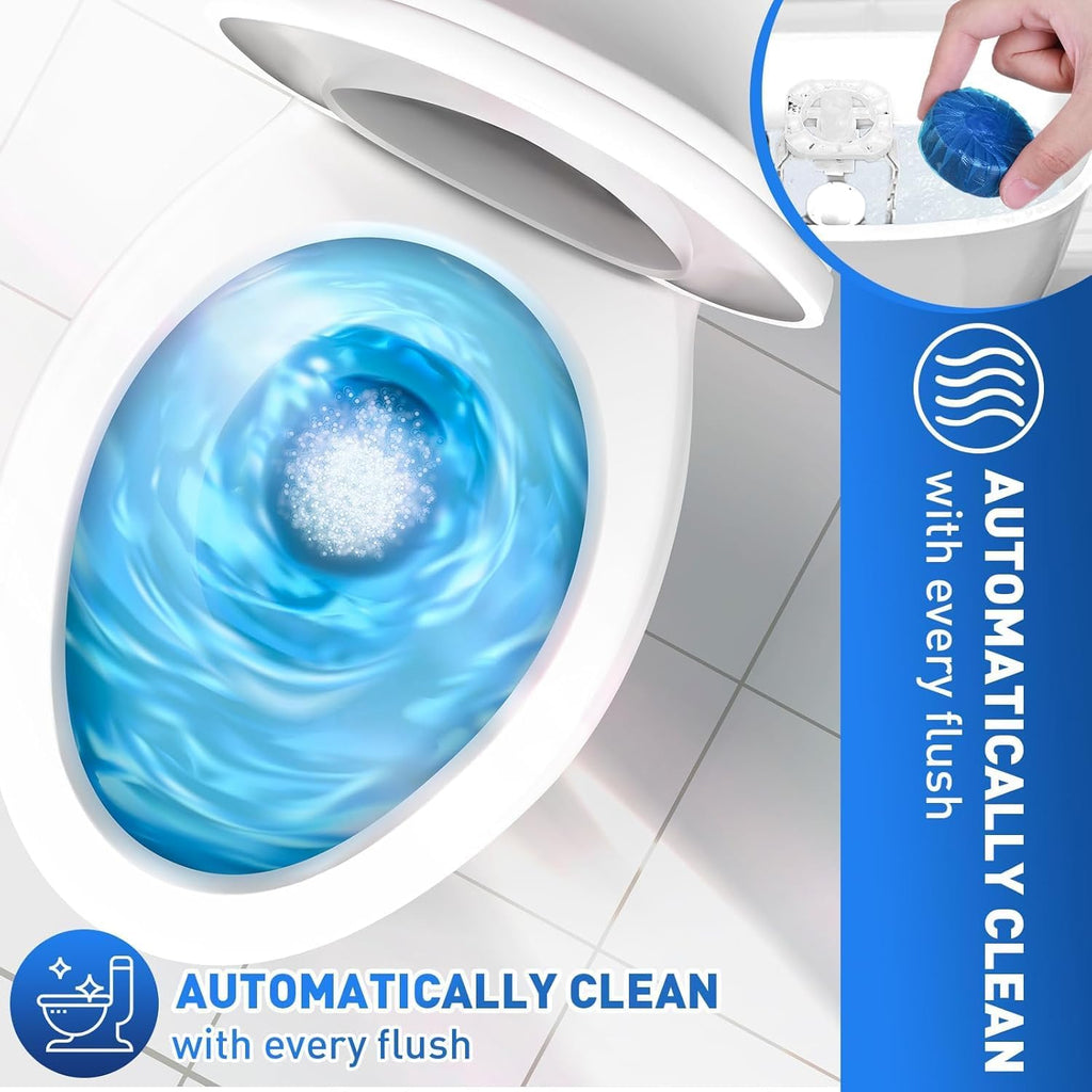 Toilet Bowl Deodorizer Cleaner | Automatic Flush Toilet Cleaner Tablets