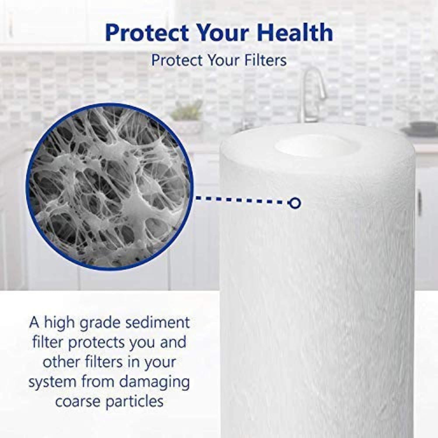 High Density 10-Inch 5 Micron PP Spun Filter for pre Filter of All Type RO Water Purifiers