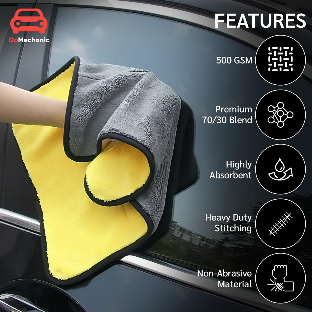 Pack of 8 Microfiber Car Duster & Complete Car Cleaning Kit – Brushes, Cloth, Polish, Shampoo & Glass Cleaning Tablets