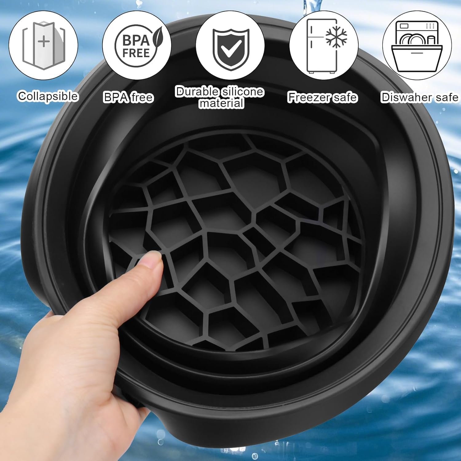 Silicone Face Bowl for Ice with Built-in Icetray