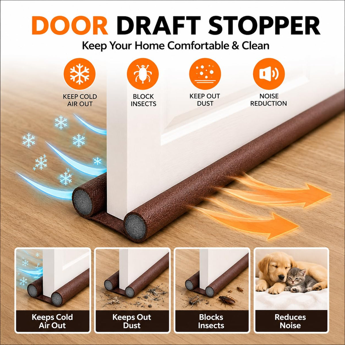 Door Guard And Gap Seal Protector ( Pack Of 4 )