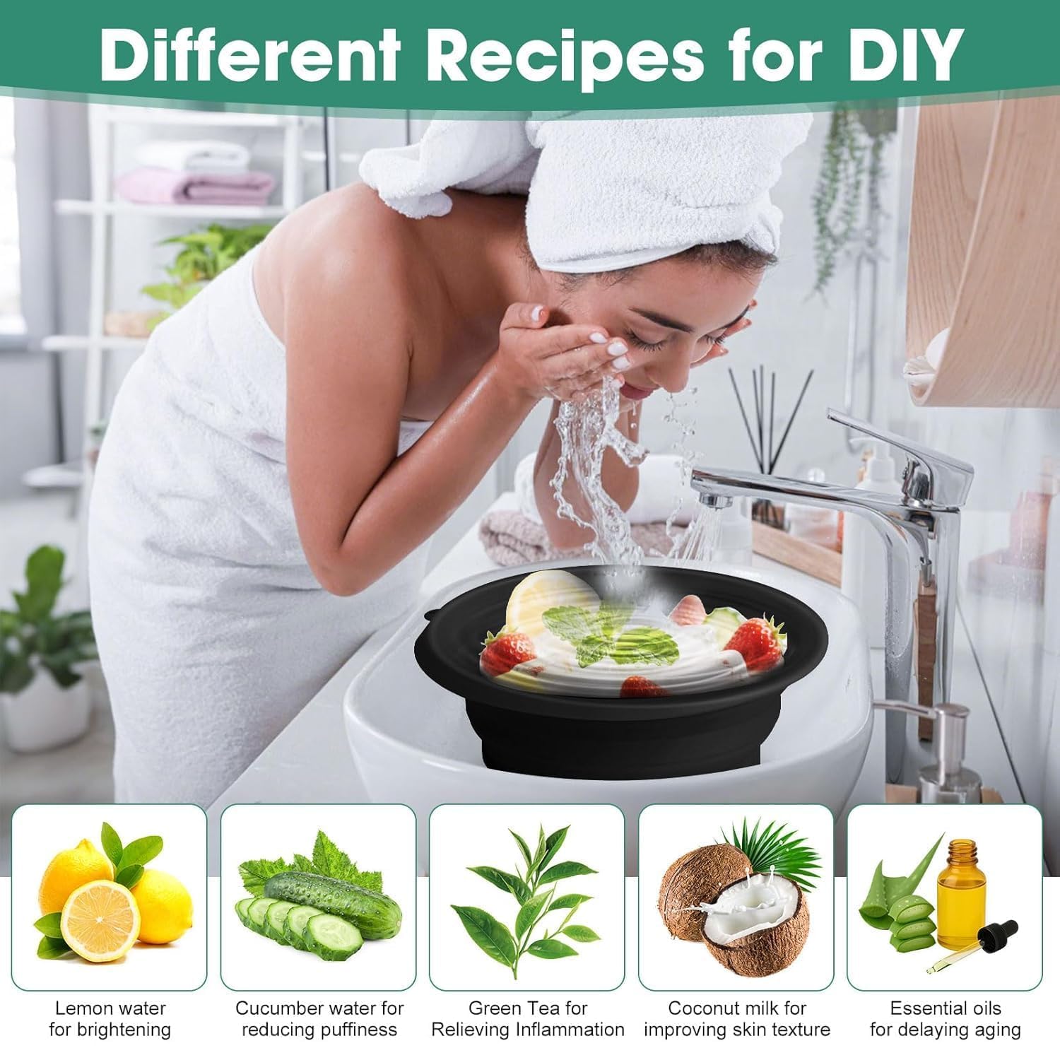 Silicone Face Bowl for Ice with Built-in Icetray