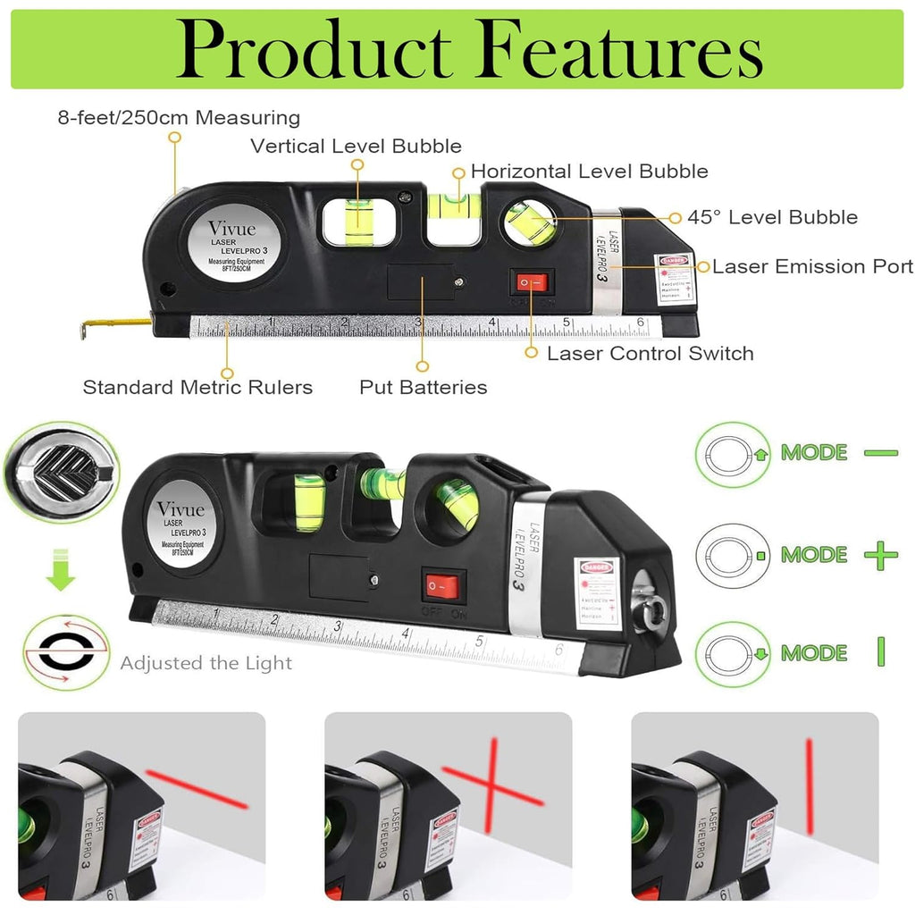 Laser Level Line Tool, Multipurpose level Kit