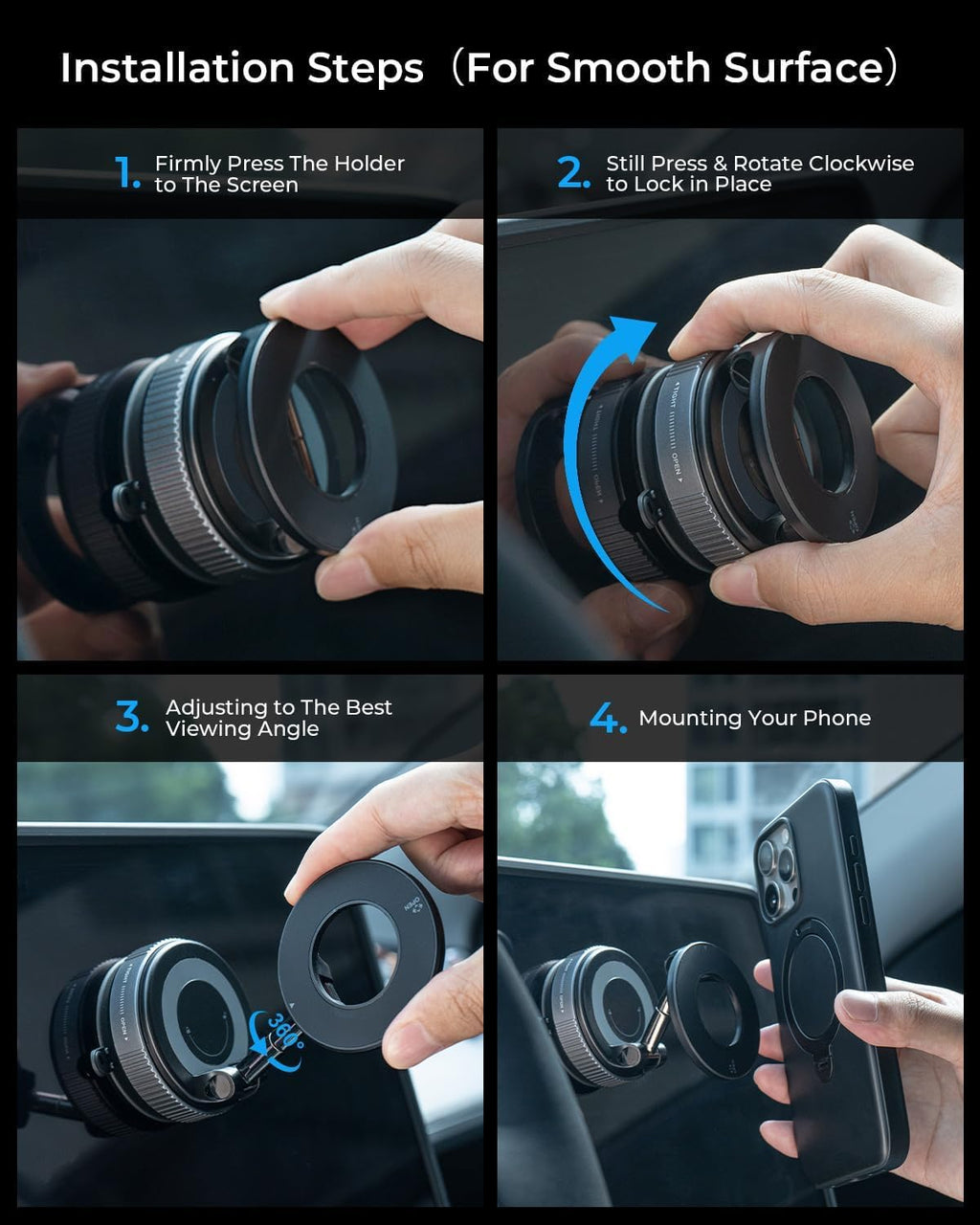 Vaccum Magnetic Phones Holder