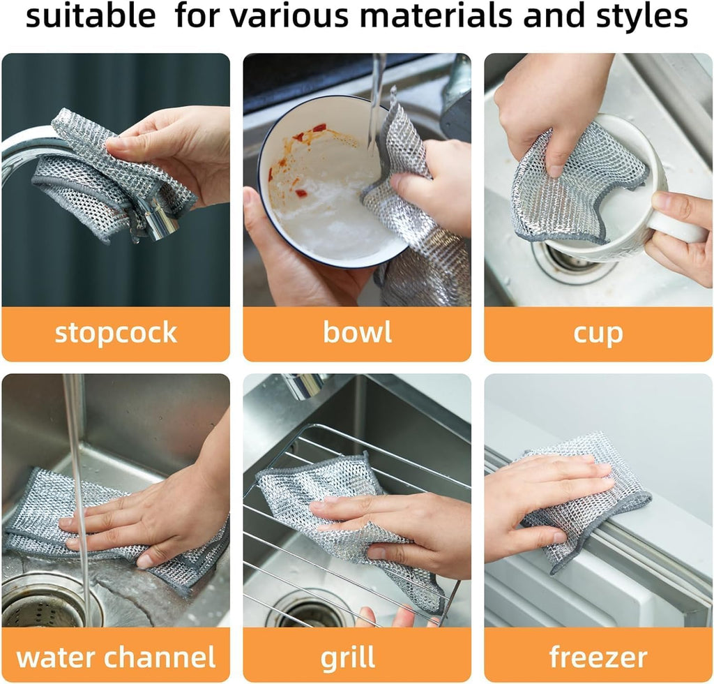 Non-Scratch Wire Mesh Dishwashing Cloths