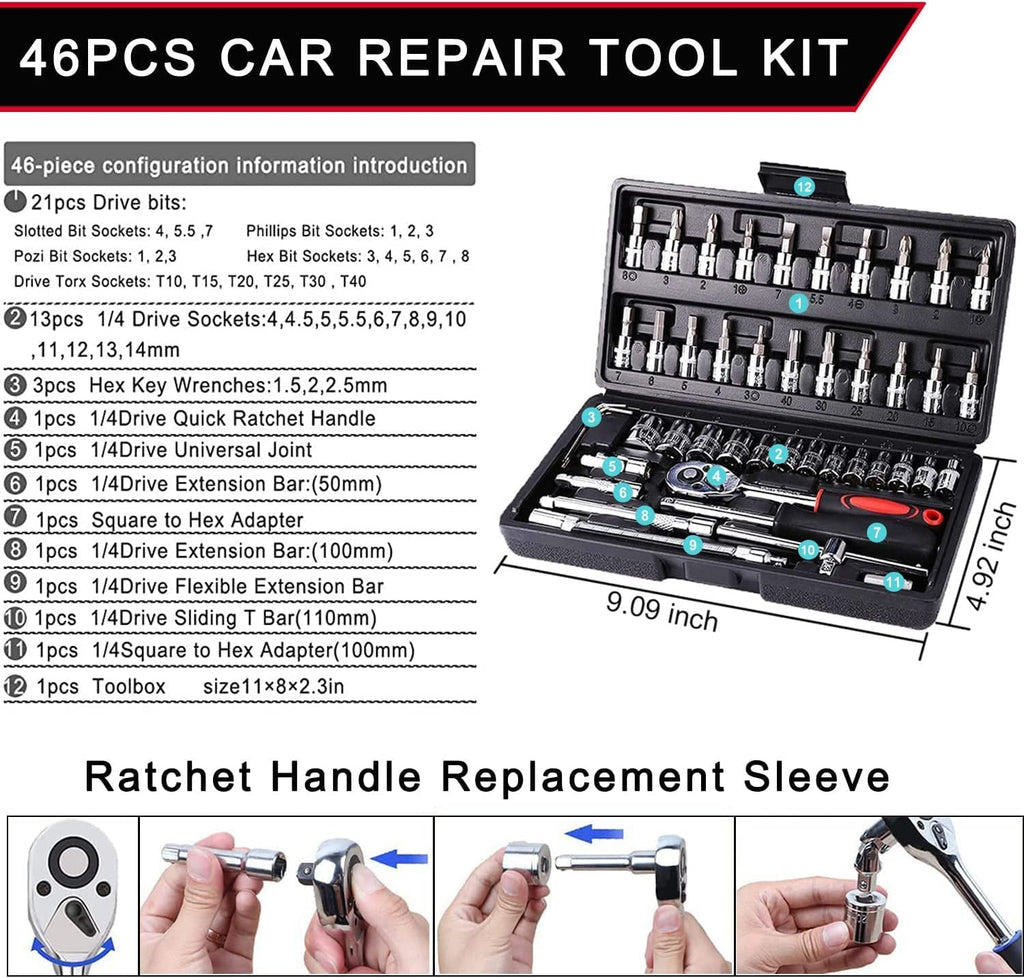 46-in-1 Tool Kit & Screwdriver Set