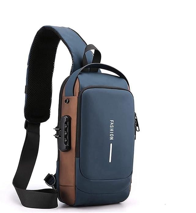 Waterproof Polyester Slim Unisex Crossbody Sling Bag