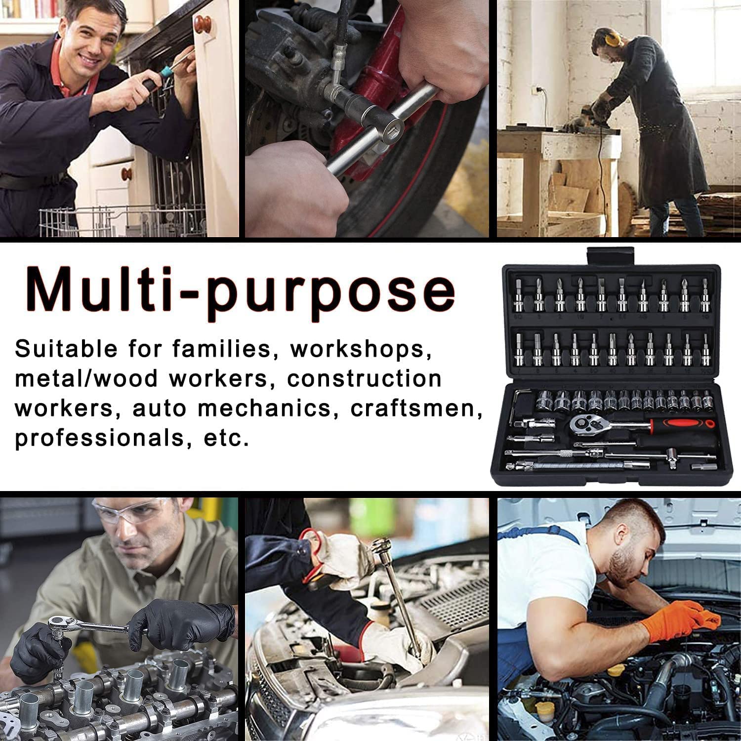 46-in-1 Tool Kit & Screwdriver Set