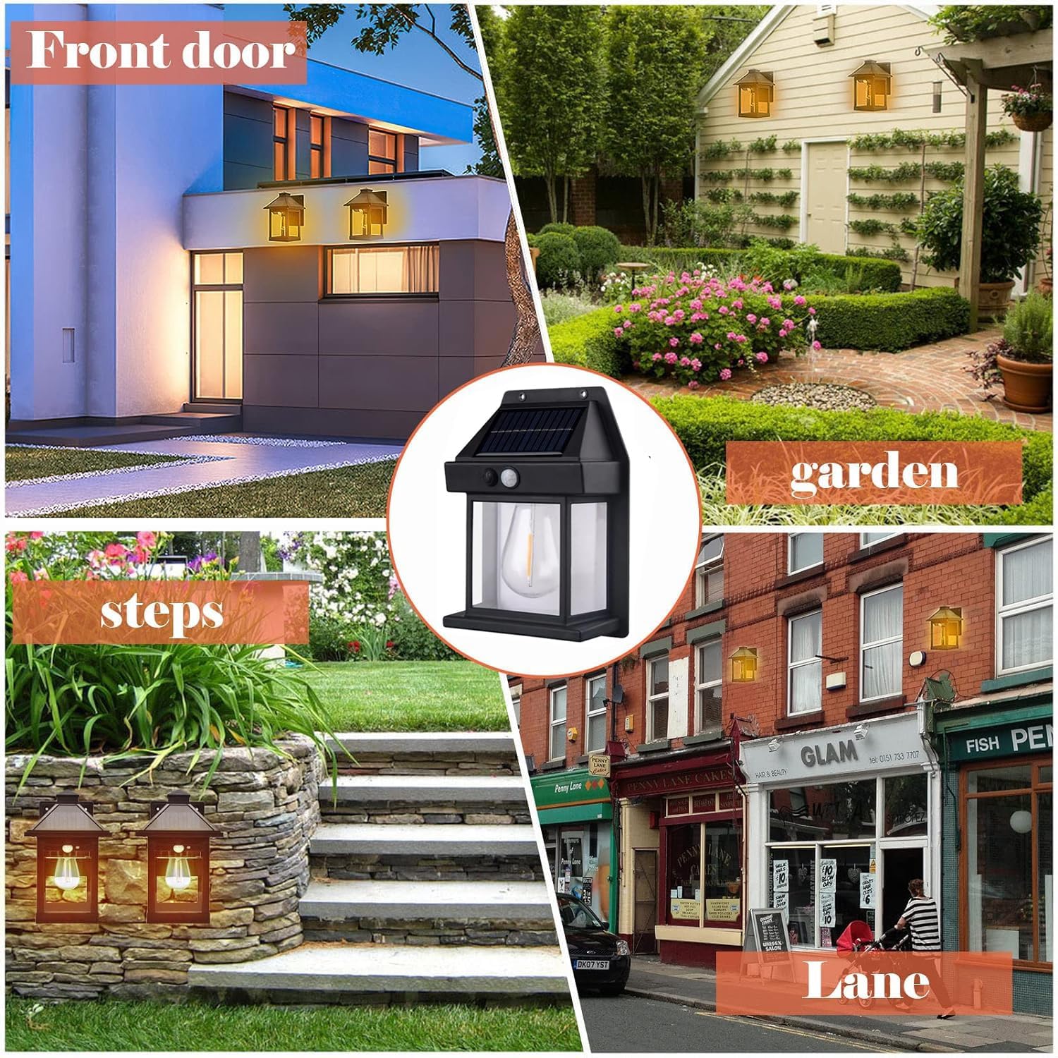 Solar Wall Lights Outdoor | Motion Sensor Waterproof LED Solar Lamp