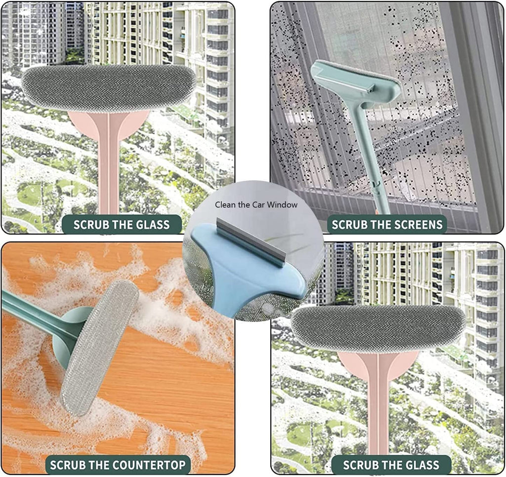 Brush 2-in-1 Mesh Cleaning Brush with Wiper