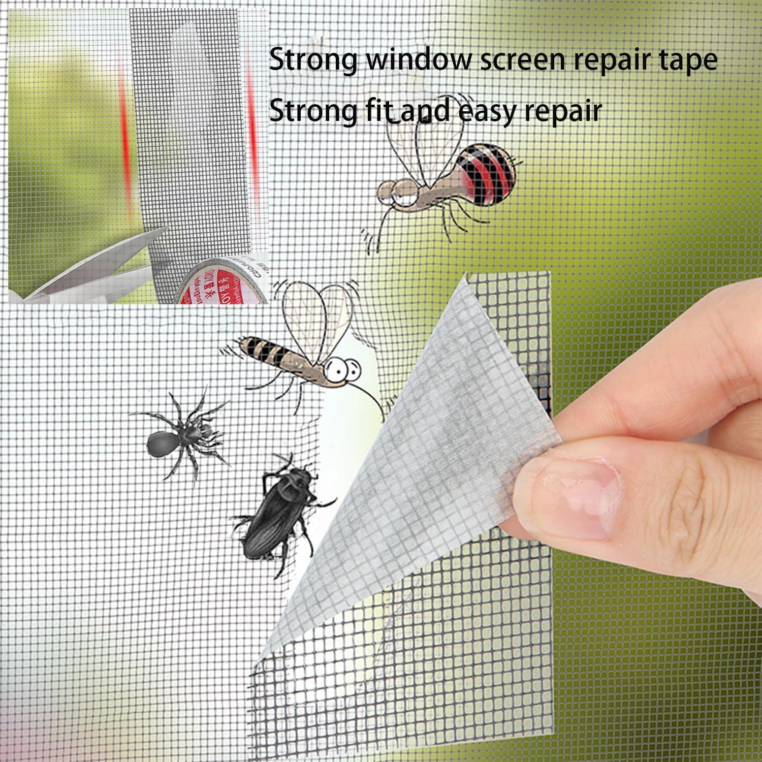 Mosquito Net Patch Repair Tape | Strong Adhesive Waterproof Mesh Tape