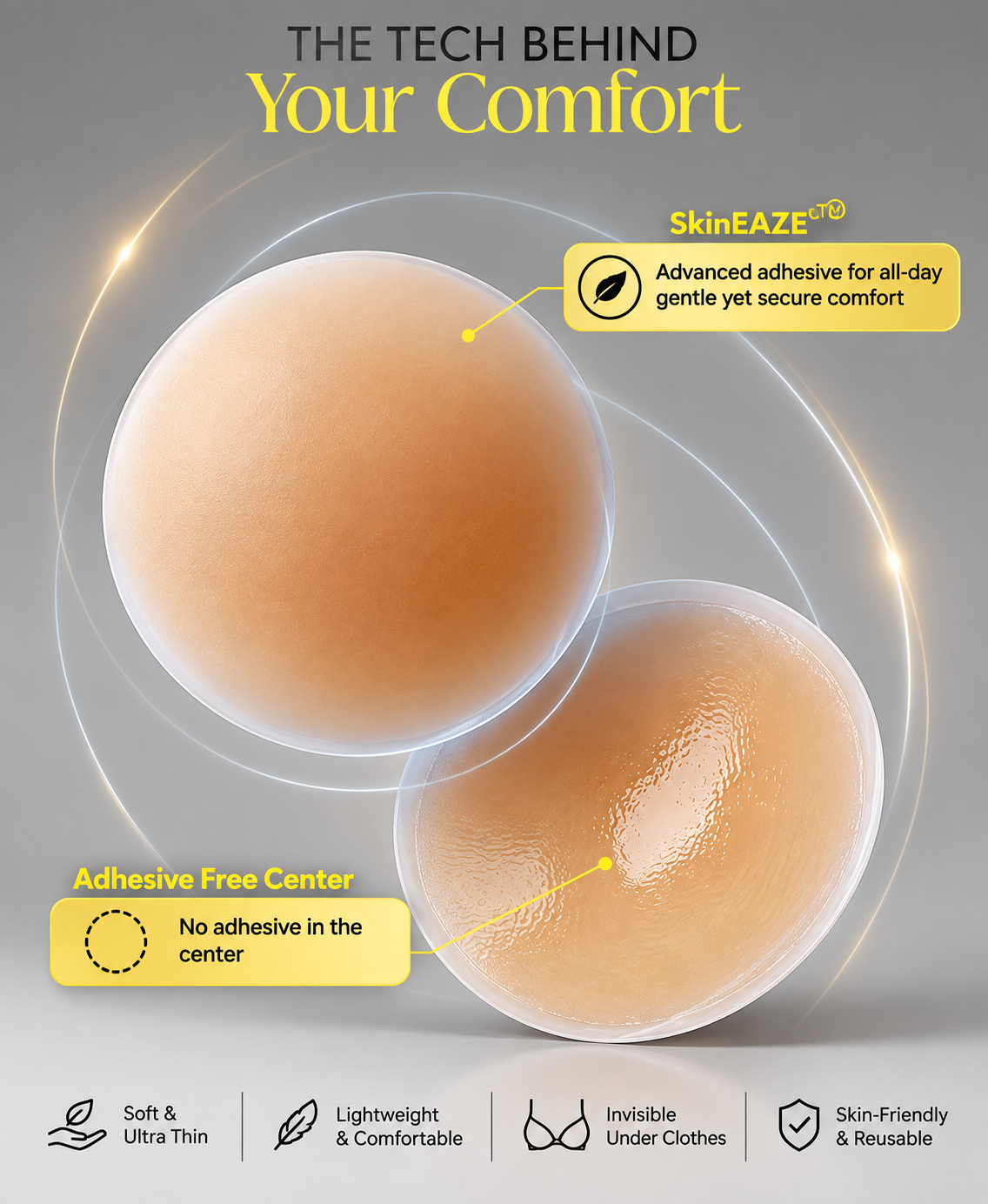 Reusable Nipple Covers for Women | Buy 1 Get 1 Free| (2 pair)