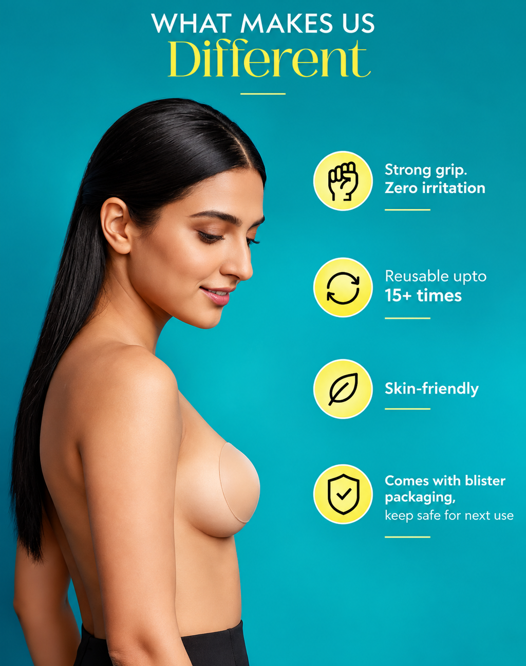 Reusable Nipple Covers for Women | Buy 1 Get 1 Free| (2 pair)