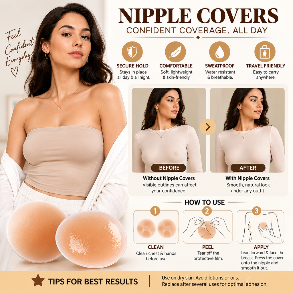 Reusable Nipple Covers for Women | Buy 1 Get 1 Free| (2 pair)