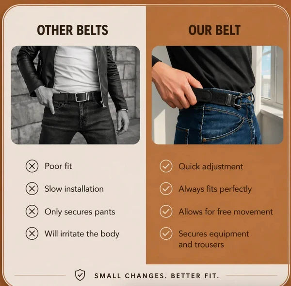 Unisex Buckle-Less Stretch Belt - Black