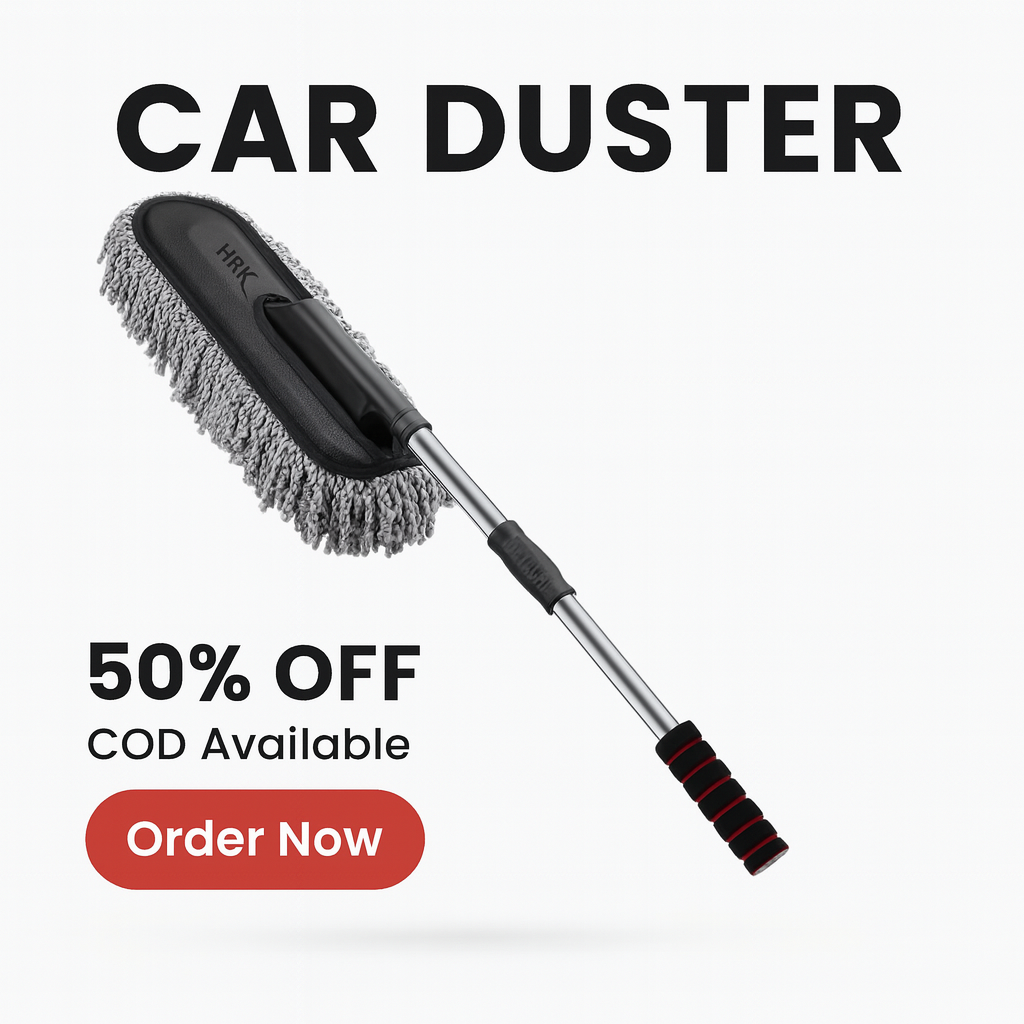 Car Duster – Extendable Long Handle Microfiber Exterior Scratch-Free Car Cleaning Tool