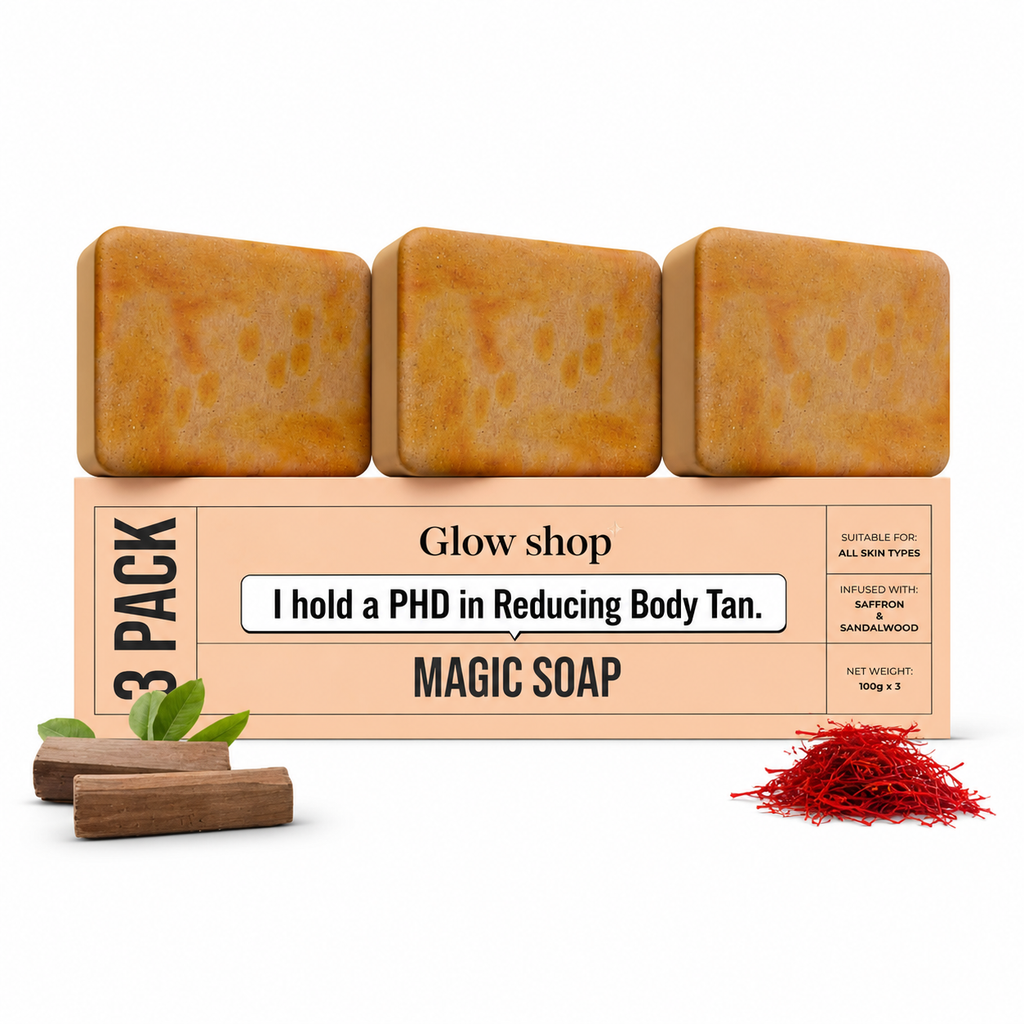 Glow Soap Sandalwood & Saffron Magic Soaps For Bath Pack Of 3